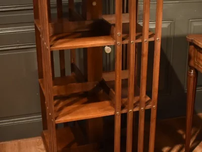 Bibliothèque tournante en noyer