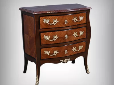 Petite Commode en Marqueterie, style Louis XV – Milieu XIXe